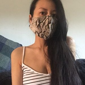 Snake Skin Print Face Mask